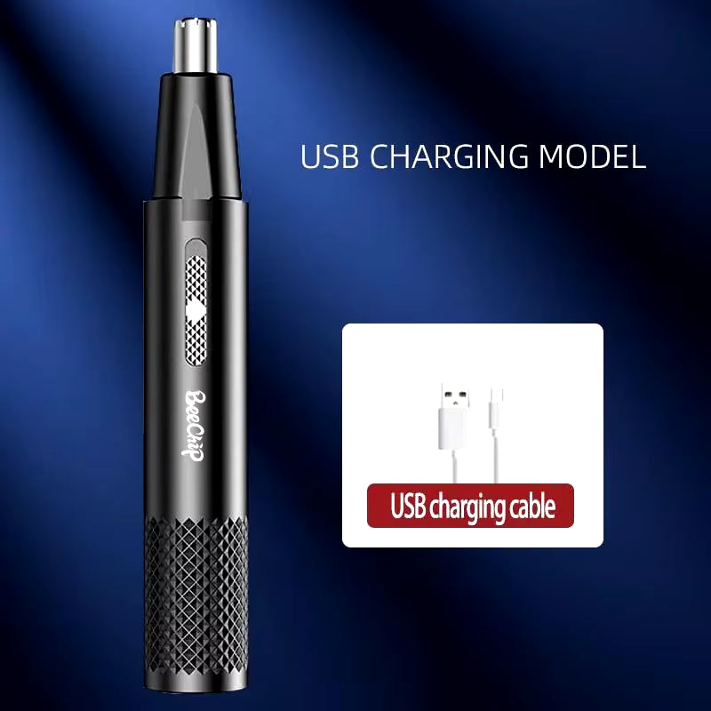 Nose Hair Trimmer USB Rechargeable Trimmer-Metal Shaver Electric Shave for Women and Men