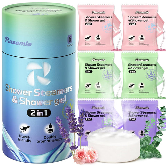 Shower Steamers Aromatherapy, 6 Pack Shower Bombs & 6 Pack Body Wash