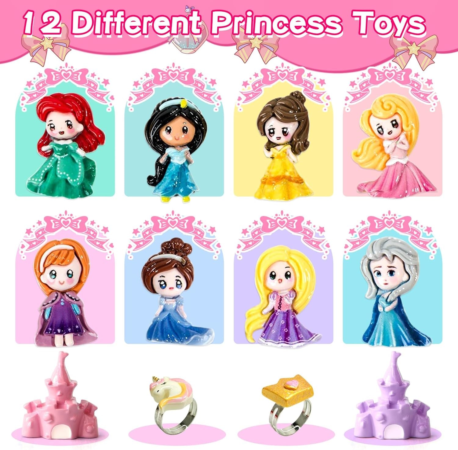 Bath Bombs for Kids with Surprise inside Princess Toys Natural Bath Bombs