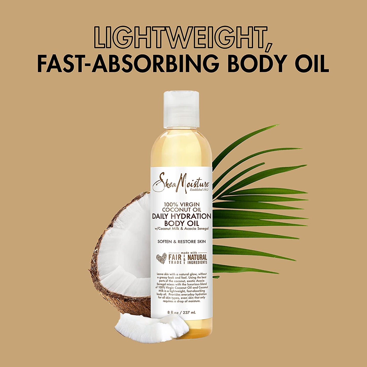 Daily Hydration Body Oil Virgin Coconut Oil 8 Oz