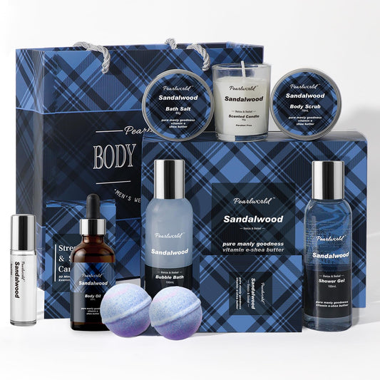 Bath Set with Ocean Scented Spa Gift for Men