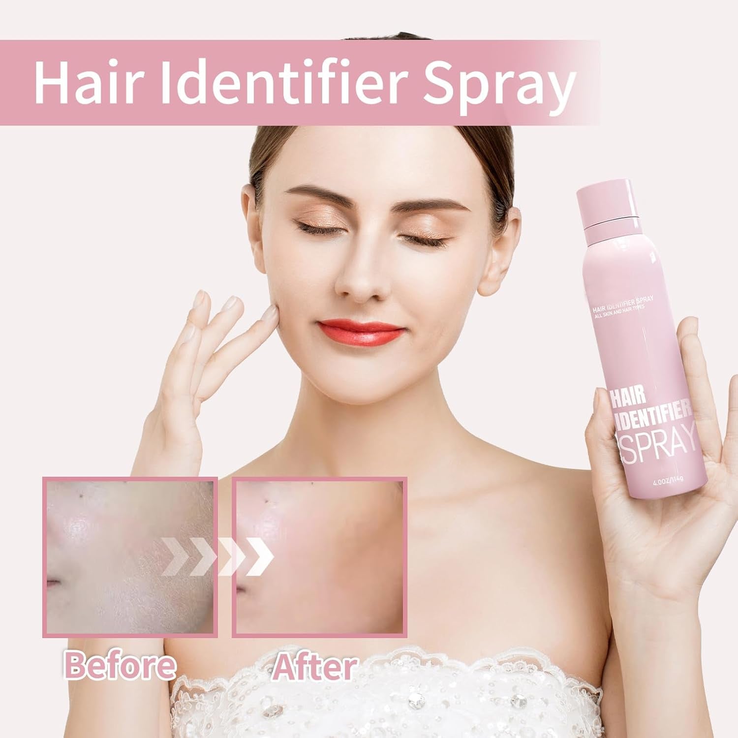 Sknbody Hair Identifier Spray for Face Shaving, Dermaplaning